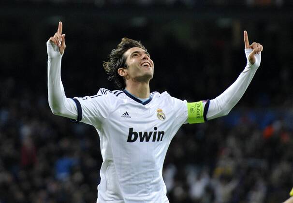 Real Madrid - Ajax - UEFA Champions League 2012 2013 - Group D - Matchday 6 Ricardo Kaka celebrating his goal Estadio Santiago Bernabeu - Madrid - Spain- 04 12 2012 