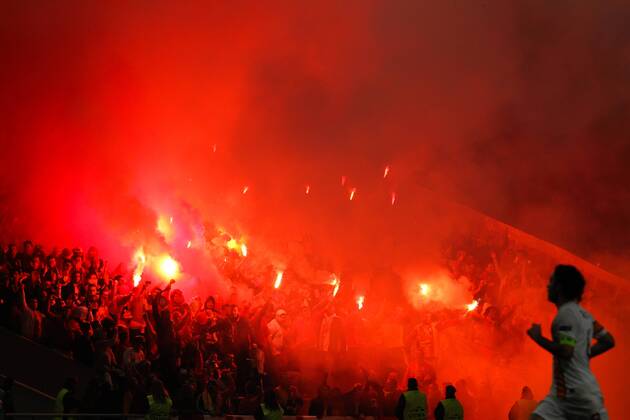 Galatasaray Istanbul fans during the UEFA Champions League, Group H, match against in Braga.