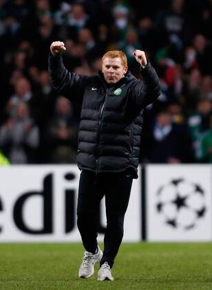 Manager Neil Lennon of Celtic celebrates at full time - UEFA Champions League group G - Celtic vs Spartak Moscow - Celtic Park - Glasgow - Scotland - 5th September 2012 EDITORIAL USE ONLY. No use with unauthorised audio, video, data, fixture lists, club league logos or live services. Online in-match use limited to 120 images, no video emulation. No use in betting, games or single club league player publications.