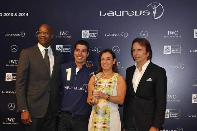 Edwin Moses, Daniel Dias, Marcia Lins und Emerson Fitipaldi .Präsentation der Nominierten: Laureus World Award. Rio de Janeiro RJ, Brasil 13 12 2012. x(802)xBiaxAlvesx xFotoarenax  (13246) Laureus World Sports 201