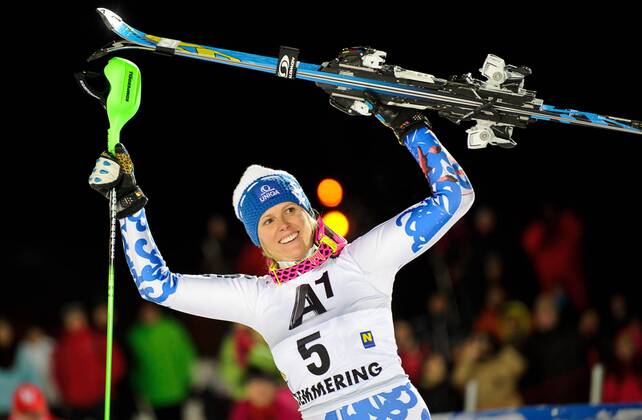 29.12.2012, Panoramapiste, Semmering, AUT, FIS Weltcup Ski Alpin, Slalom, Damen, Podium, im Bild Veronika Velez Zuzulova (SVK, 1. Platz)