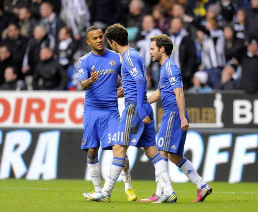Juan Mata of Chelsea celebrates scoring their second goal - Barclays Premier League - Newcastle Utd vs Chelsea - St. James Park - Newcastle - 02 02 13 - Picture Richard Lee Sportimage EDITORIAL USE ONLY. No use with unauthorised audio, video, data, fixture lists, club league logos or live services. Online in-match use limited to 120 images, no video emulation. No use in betting, games or single club league player publications.