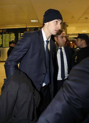 11-02-13 CHAMPIONS LEAGUE - Ankunft von PARIS SAINT GERMAIN (PSG) in Valencia - ZLATAN IBRAHIMOVIC 
