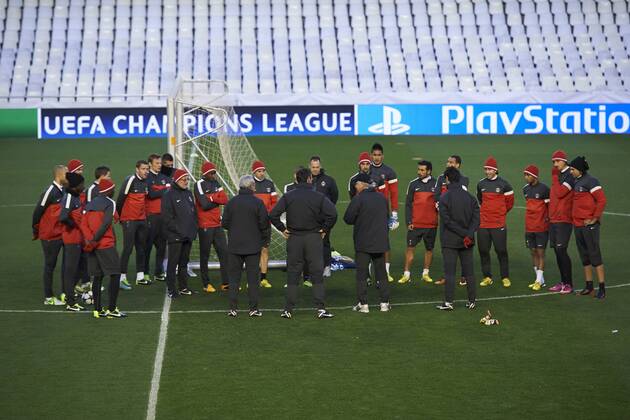 VALENCIA, SPAIN- FEBRUARY 11: the training season ahead of their UEFA Champions League round of 16 match of Paris Saint Germain at the Mestalla stadium on February 11, 2013 in Valencia, Spain. . 