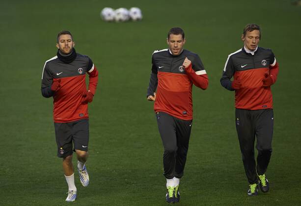 VALENCIA, SPAIN- FEBRUARY 11: at the training season ahead of their UEFA Champions League round of 16 match of Paris Saint Germain at the Mestalla stadium on February 11, 2013 in Valencia, Spain. . 
