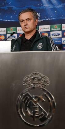 FUSSBALL CHAMPIONS LEAGUE ACHTELFINALE HINSPIEL 2012 2013 CF Real Madrid - Manchester United 12.02.2013 Pressekonferenz Trainer Jose Mourinho (Real Madrid) 