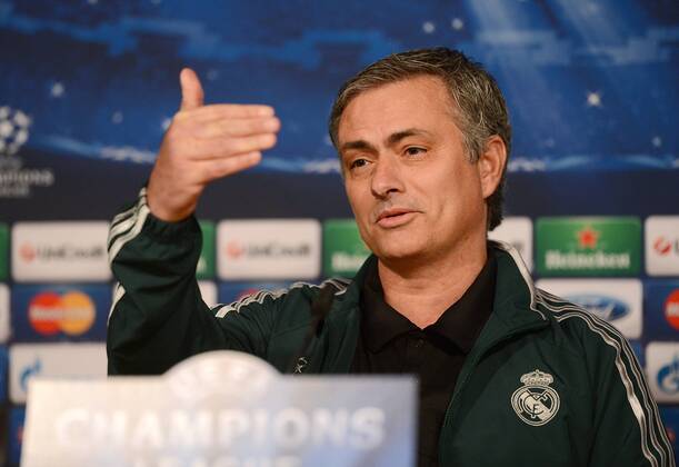 FUSSBALL CHAMPIONS LEAGUE ACHTELFINALE HINSPIEL 2012 2013 CF Real Madrid - Manchester United 12.02.2013 Pressekonferenz Trainer Jose Mourinho (Real Madrid) 