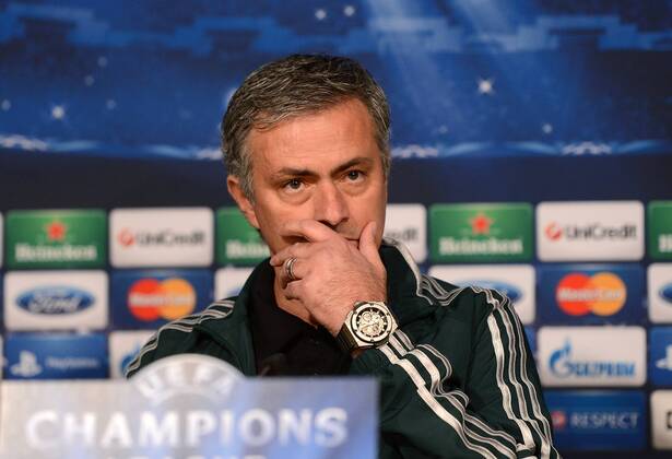 FUSSBALL CHAMPIONS LEAGUE ACHTELFINALE HINSPIEL 2012 2013 CF Real Madrid - Manchester United 12.02.2013 Pressekonferenz Trainer Jose Mourinho (Real Madrid) 