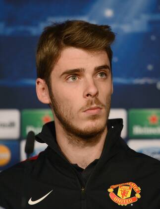 FUSSBALL CHAMPIONS LEAGUE ACHTELFINALE HINSPIEL 2012 2013 CF Real Madrid - Manchester United FC 12.02.2013 Pressekonferenz Torwart David De Gea (Manchester United FC) 