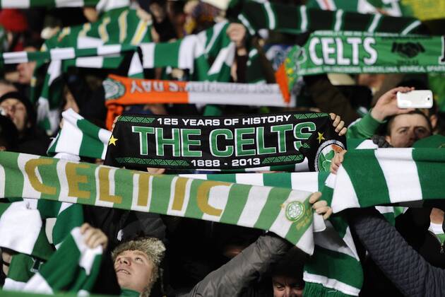 Glasgow 12 02 2013 - Champions League Celtic Glasgow- Fans 