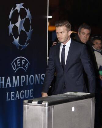12-02-13 CHAMPIONS LEAGUE VALENCIA CF - PARIS SAINT-GERMAIN DAVID BECKHAM 