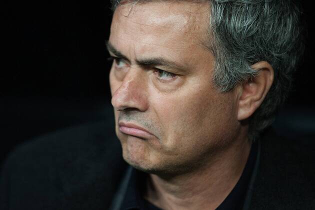 Football - 2012 2013 Champions League - Round of 16, First Leg: Real Madrid vs. Manchester United Jose Mourinho, manager of Real Madrid at the Santiago Bernabeu 