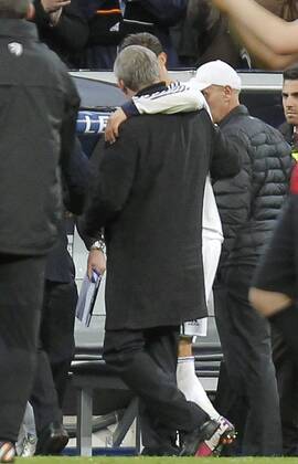 13 2 2013. Soccer match between Real Madrid and Manchester United corresponding to round of 8th first leg of the Champions League, held at the Santiago Bernabeu stadium, in Madrid 2 13 2013. Cristiano Ronaldo 