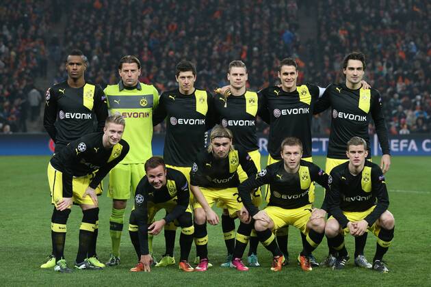 DONIECK 13.02.2013 UEFA CHAMPIONS LEAGUE 1 8FINAL FIRST MATCH: BVB Borussia Dortmund: FELIPE SANTANA ROMAN WEIDENFELLER ROBERT LEWANDOWSKI LUKASZ PISZCZEK SEBASTIAN KEHL MATS HUMMELS MARCO REUS MARIO GÖTZE MARCEL SCHMELZER JAKUB - Kuba - BLASZCZYKOWSKI SVEN BENDER  GY5Q8605