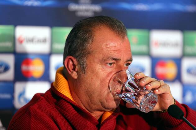 Galatasaray s Coach Fatih Terim speaks during a press conference at the Istanbul, Turkey. 19.02.2013 