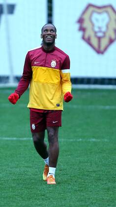 Galatasaray was having the last training before the Schalke match that they will play tomorrow. 19.02.2013 Pictured: Didier Drogba 