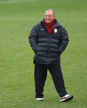 Galatasaray was having the last training before the Schalke match that they will play tomorrow. 19.02.2013 Pictured: Coach Fatih Terim 