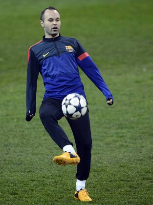 Andres Iniesta Training Barca in Mailand 