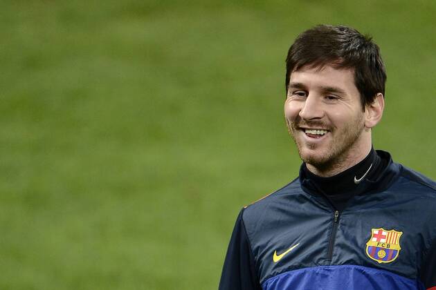 Lionel Messi Training Barca in Mailand 