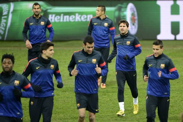 Lionel Messi Training Barca in Mailand 