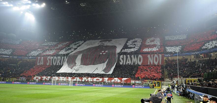 Milano 20 02 2013 - Champions League AC Milan Fanchoreografie - 