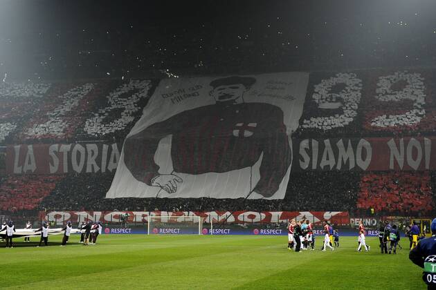 Milano 20 02 2013 - Champions League AC Milan Fanchoreografie 