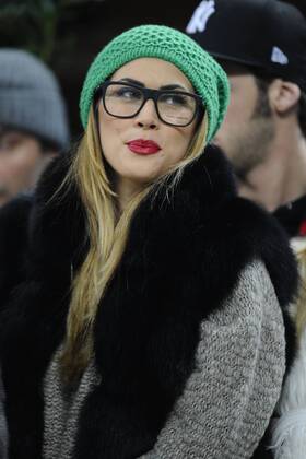Milano 20 02 2013 - Champions League AC Milan - FC Barcelona -- Melissa Satta, girlfriend of Kevin Prince Boateng - 