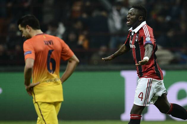 Milano 20 02 2013 - Champions League AC Milan - FC Barcelona -- Sulley Ali Muntari 