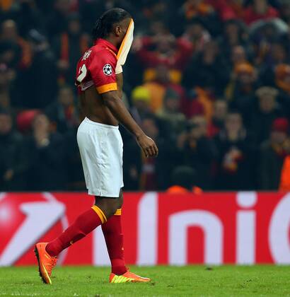 UEFA Champions League last sixteen first leg match between Galatasaray and Schalke 04 at Turk Telekom Arena Stadium in Istanbul on 20.02.2013 Pictured: Didier Drogba of Galatasaray. 