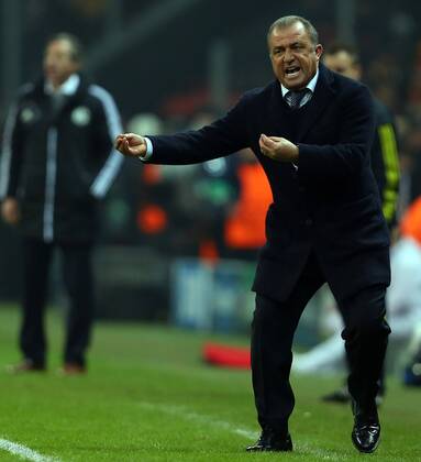 UEFA Champions League last sixteen first leg match between Galatasaray and Schalke 04 at Turk Telekom Arena Stadium in Istanbul on 20.02.2013 Pictured: Coach Fatih Terim of Galatasaray. 