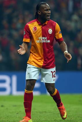 UEFA Champions League last sixteen first leg match between Galatasaray and Schalke 04 at Turk Telekom Arena Stadium in Istanbul on 20.02.2013 Pictured: Didier Drogba of Galatasaray. 