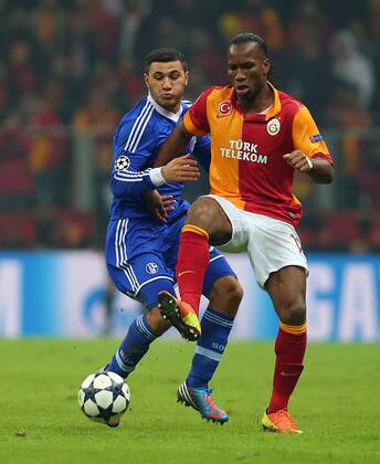 UEFA Champions League last sixteen first leg match between Galatasaray and Schalke 04 at Turk Telekom Arena Stadium in Istanbul on 20.02.2013 Pictured: Didier Drogba of Galatasaray. 