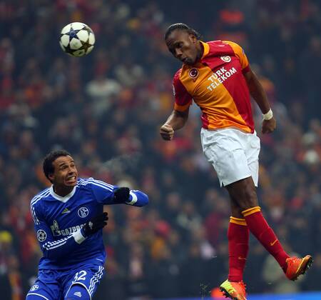 UEFA Champions League last sixteen first leg match between Galatasaray and Schalke 04 at Turk Telekom Arena Stadium in Istanbul on 20.02.2013 Pictured: Didier Drogba of Galatasaray. 