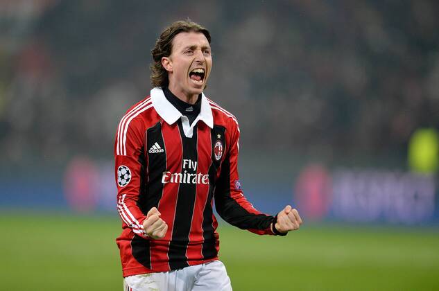 FUSSBALL CHAMPIONS LEAGUE ACHTELFINALE HINSPIEL 2012 2013 AC Mailand - FC Barcelona 20.02.2013 Schlussjubel Riccardo Montolivo (AC Mailand) 