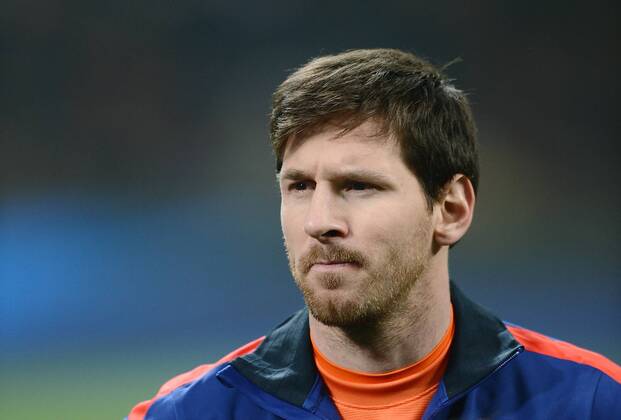 FUSSBALL CHAMPIONS LEAGUE ACHTELFINALE HINSPIEL 2012 2013 AC Mailand - FC Barcelona 20.02.2013 Lionel Messi (Barca) 