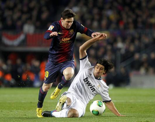 Copa del Rey. FC Barcelona vs Real Madrid. Lionel Messi vs Sami Khedira.