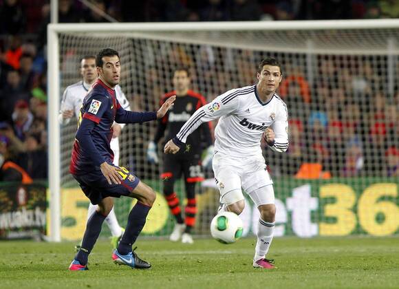 Copa del Rey. FC Barcelona vs Real Madrid. Cristiano Ronaldo and Sergio Ramos.