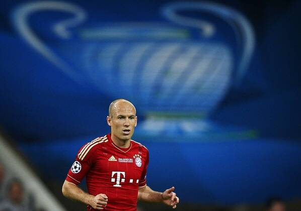 Arjen Robben of Bayern Munich during the UEFA Champions League final football match between FC Bayern Munich and Chelsea FC on May 19, 2012 at the Fussball Arena stadium in Munich. Chelsea v Bayern Munich UEFA Champions League 2011 2012 xVIxxIVx 1429123