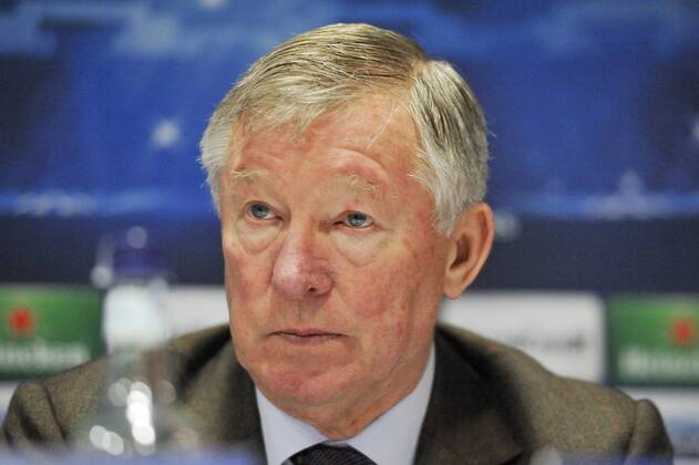 Sir Alex Ferguson, coach and manager of Manchester United, in the press conference before the match - Old Trafford Stadium - Manchester - UK - 04 03 2013 Manchester United - Real Madrid - UEFA Champions League 2012 2013 - Round of 16 - Second Leg Match. 