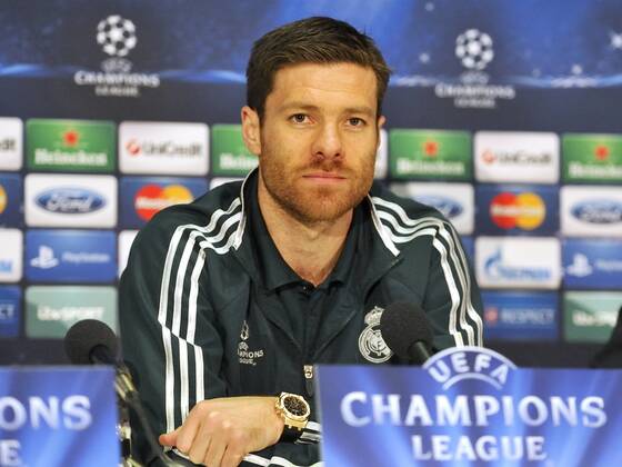 Xabi Alonso of Real Madrid, in the press conference before the match - Old Trafford Stadium - Manchester - UK - 04 03 2013 - Manchester, Real Madrid - UEFA Champions League 2012 2013 - Round of 16 - Second Leg Match. 