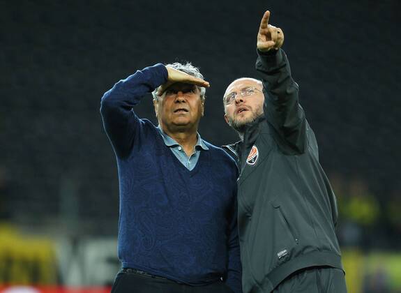 05.03.2013, xtvx, UEFA Champions League 1 4 Finale, Borussia Dortmund - FC Schachtar Donezk, v.l. Trainer Mircea Lucescu (Shakhtar Donetsk)