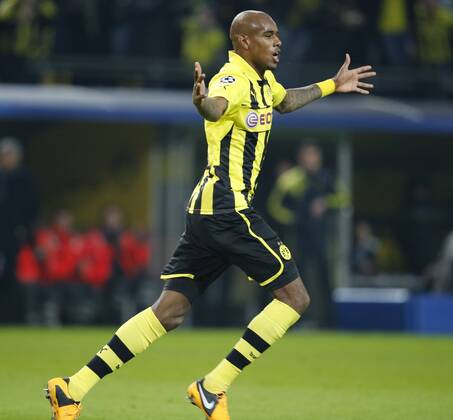 Fussball, Herren, UEFA Champions League, Borussia Dortmund vs Shaktar Donetsk, 05.03.3013, Parkstadion Dortmund Santana BVB jubel