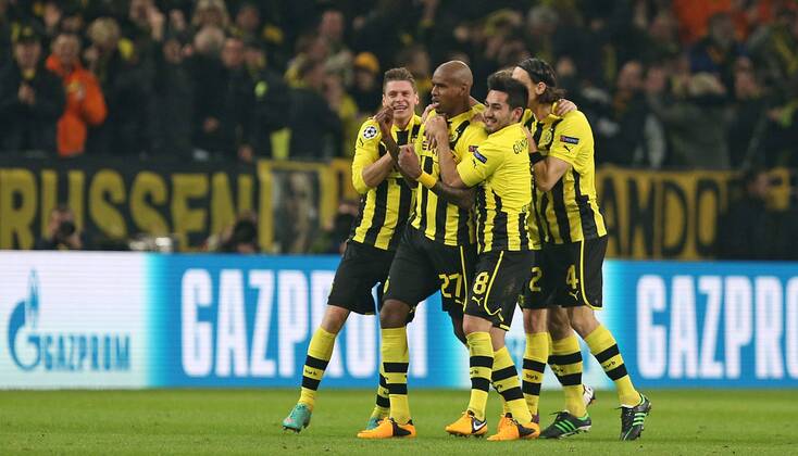 05.03.2013, Fussball Champions League: Achtelfinale, Borussia Dortmund - Schachtar Donezk, im Signal-Iduna-Park Dortmund. Jubel Dortmund zum Tor zum 1:0
