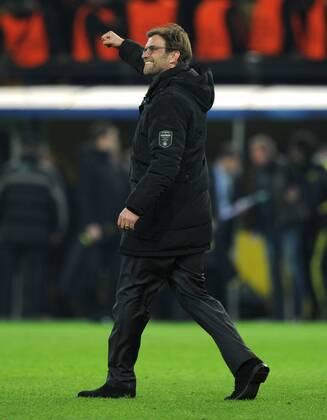 05-03-2013, Fussball, Saison 2012-2013, UEFA Champions League, Achtelfinale, Rückspiel, Borussia Dortmund - Schachtar Donezk 3-0, Freude bei Trainer Jürgen Klopp (Borussia Dortmund)