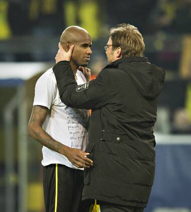 Dortmund, 05.03.2013, Signal-Iduna-Park Schlussjubel: Felipe Santana (BvB), Trainer Jürgen Klopp (BvB) Borussia Dortmund - Shakhtar Donetsk