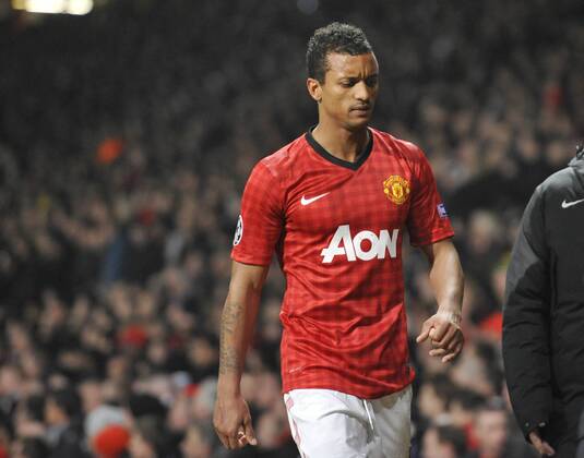 Nani leaves picth angry after being sent off ( red card) - Old Trafford Stadium - Manchester - UK - 05 03 2013 - Manchester United - Real Madrid - UEFA Champions League 2012 2013 - Round of 16 - Second Leg Match. 