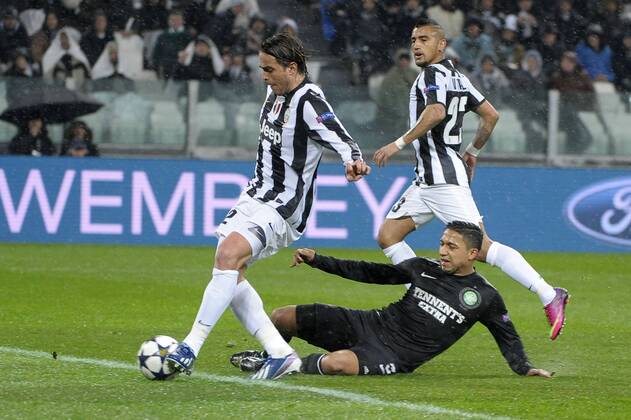 Alessandro Matri Gol - Goal Celebration Juventus Torino 6 03 2013 Juventus Stadium Football Calcio Champions League Season 2012 13 Juventus vs Celtic Glasgow federicoxtardito