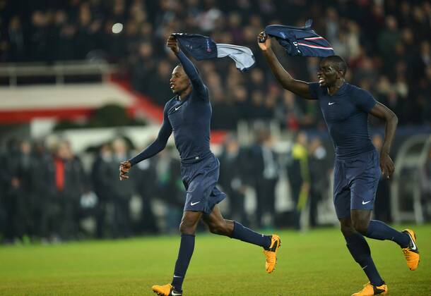 Blaise Matuidi (psg) - Mamadou Sakho (psg) FOOTBALL : Paris SG vs Valence - Ligue des champions - 06 03 2013 AnthonyBIBARD FEP Panoramic 