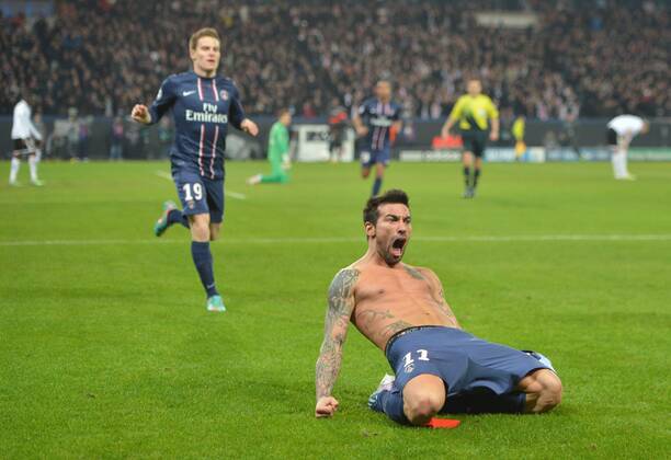 Ezequiel Lavezzi (psg) - joie FOOTBALL : Paris SG vs Valence - Ligue des champions - 06 03 2013 AnthonyBIBARD FEP Panoramic 