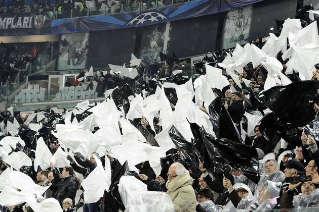 Turin, 06.03.2013 - UEFA Champions League 2012 2013 - Juventus Turin - Fanchoreografie Juve - Fans Choreografie - 